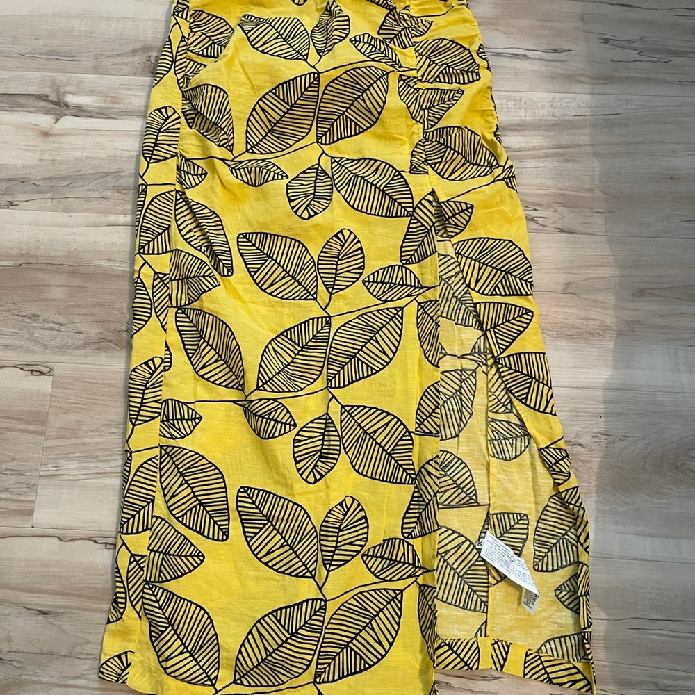 NEVER WORN Zara Linen Slit skirt